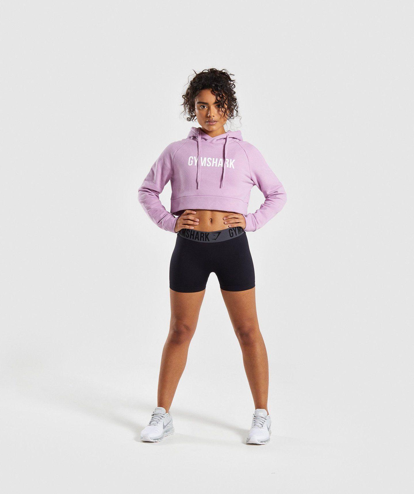 Gymshark cropped cheap crest hoodie