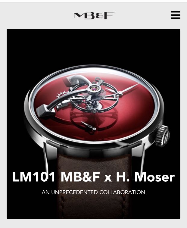 H. Moser & Cie X MB&F LM101 Legacy limited to 15 pieces