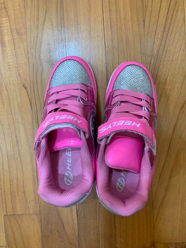 Heelys Shoes with Wheels UK4 PINK (Once or Twice USED), Luxury, Apparel on Carousell
