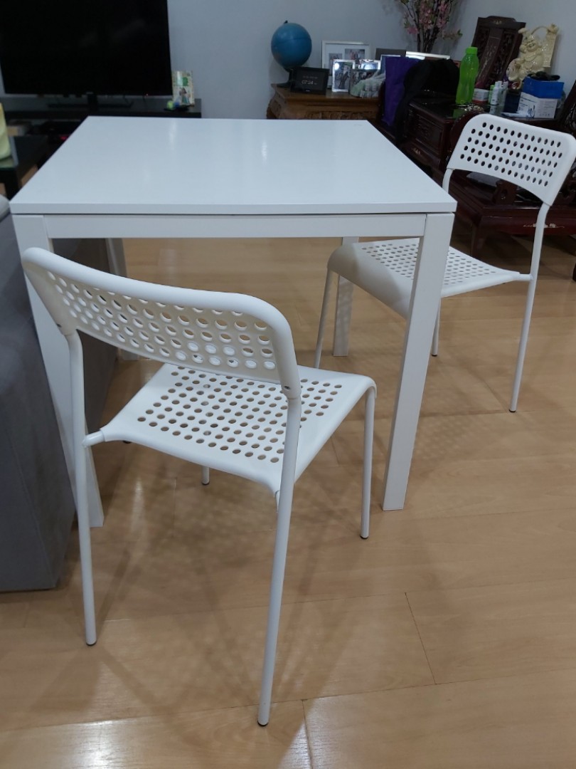 Ikea Melltorp Table 2 Adde Chairs Home Furniture Furniture On Carousell