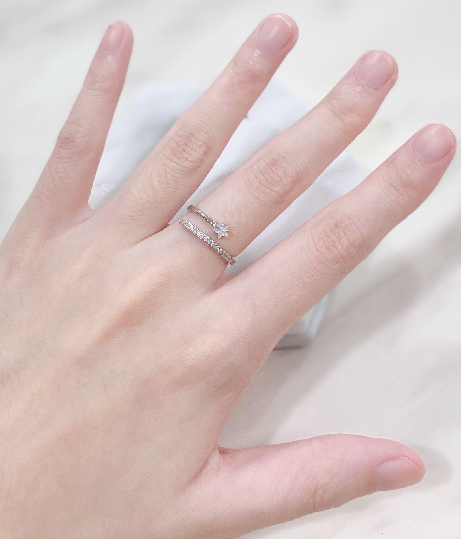 Instock S925 Silver Star Ring Adjustable Women S Fashion Jewellery Rings On Carousell
