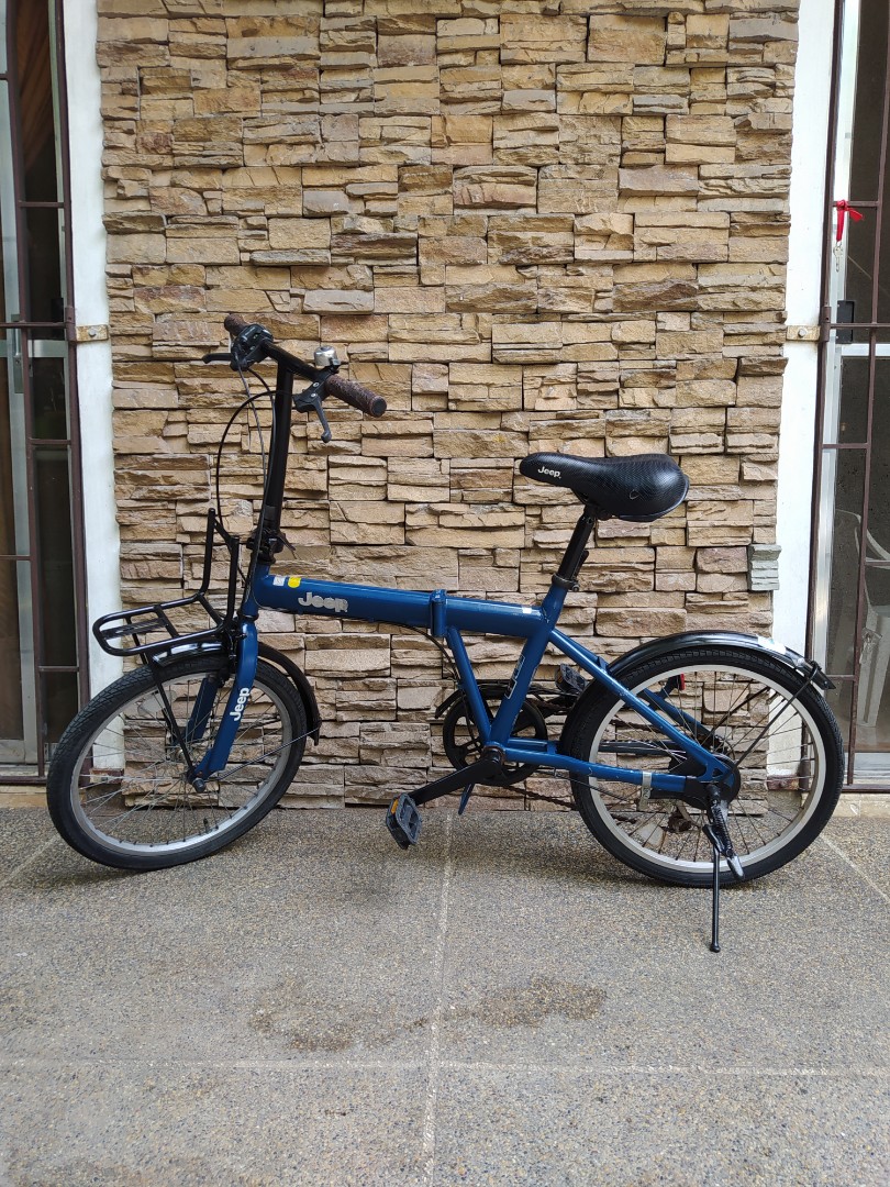 FOLDING BIKE (JEEP WRANGLER - DARK BLUE - SIZE 20 - ORIGINAL PARTS), Sports  Equipment, Bicycles & Parts, Bicycles on Carousell