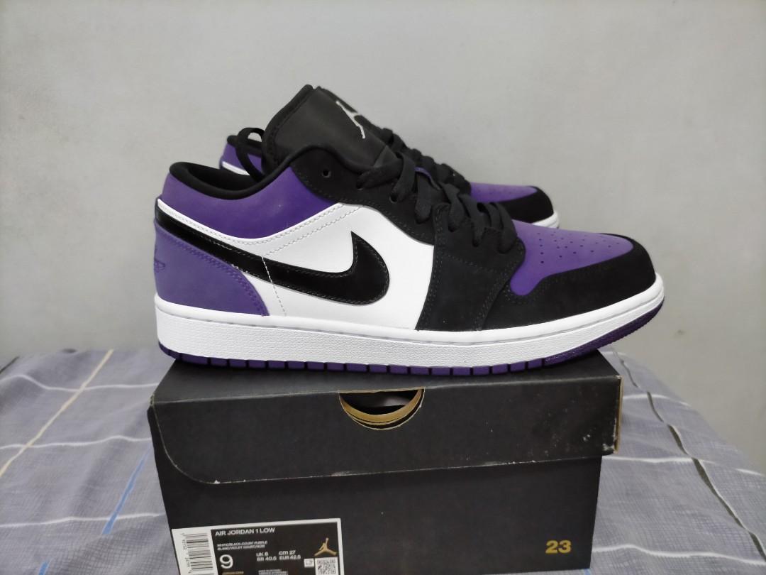 jordan 1 court purple size 9
