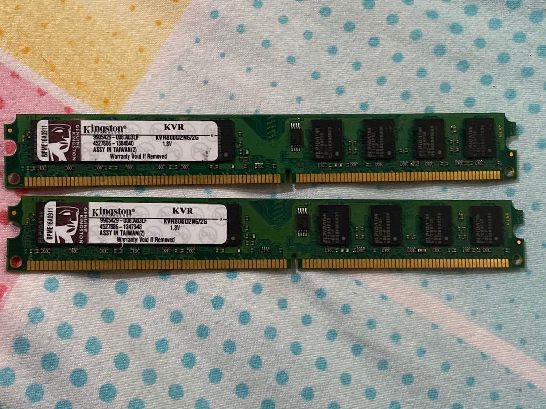 Kingston 2gb Ram X 2 Electronics Computer Parts Accessories On Carousell