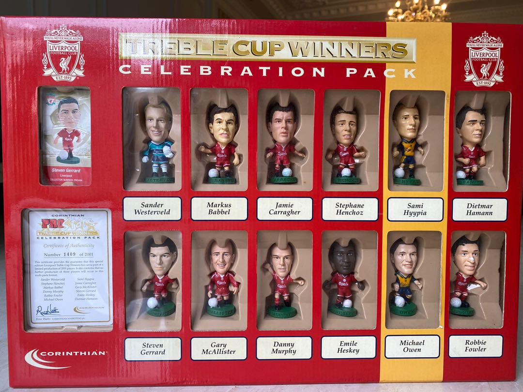 Liverpool Treble Cup Winners Celebration Pack figurines, Hobbies
