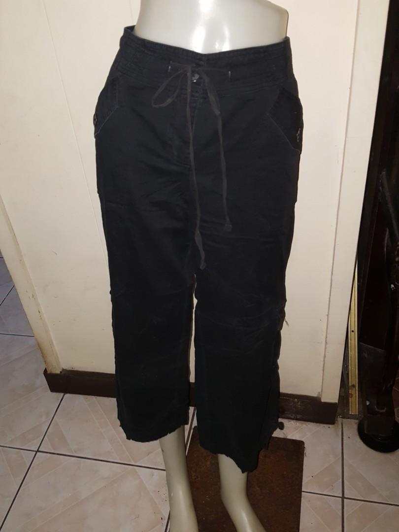 LOFT ANN TAYLOR Black Drawstring and Belted Cargo Pants XL