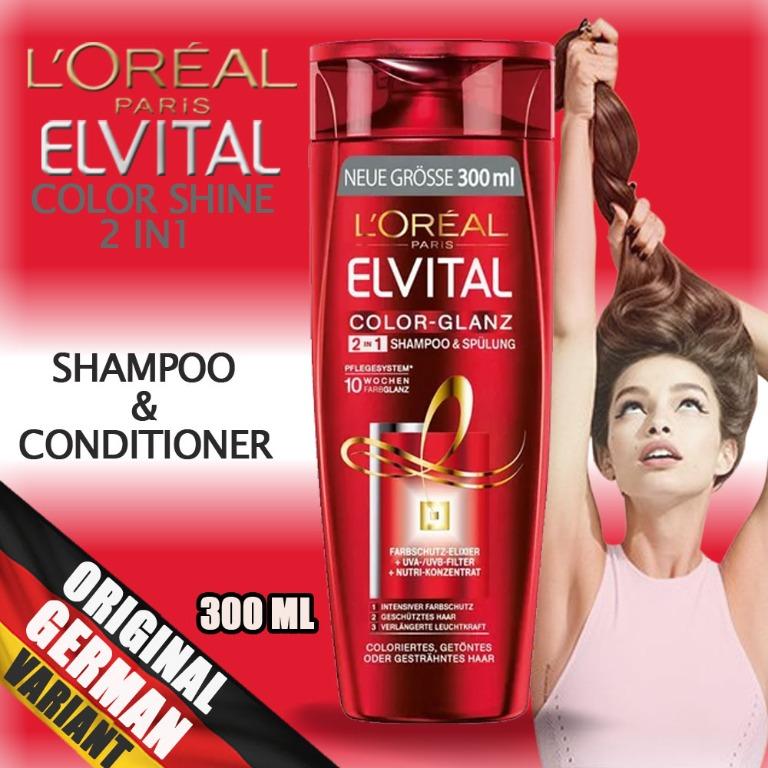 Loreal Paris Elvital Color Shine 2in1 Shampoo Conditioner Health Beauty Hair Care On Carousell