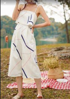Lovet Valencia Abstract Doodle Jumpsuit