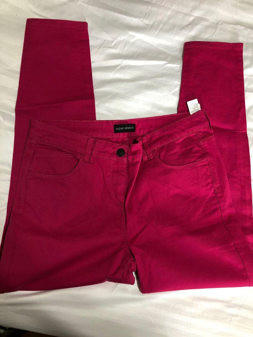 marks and spencer red jeans