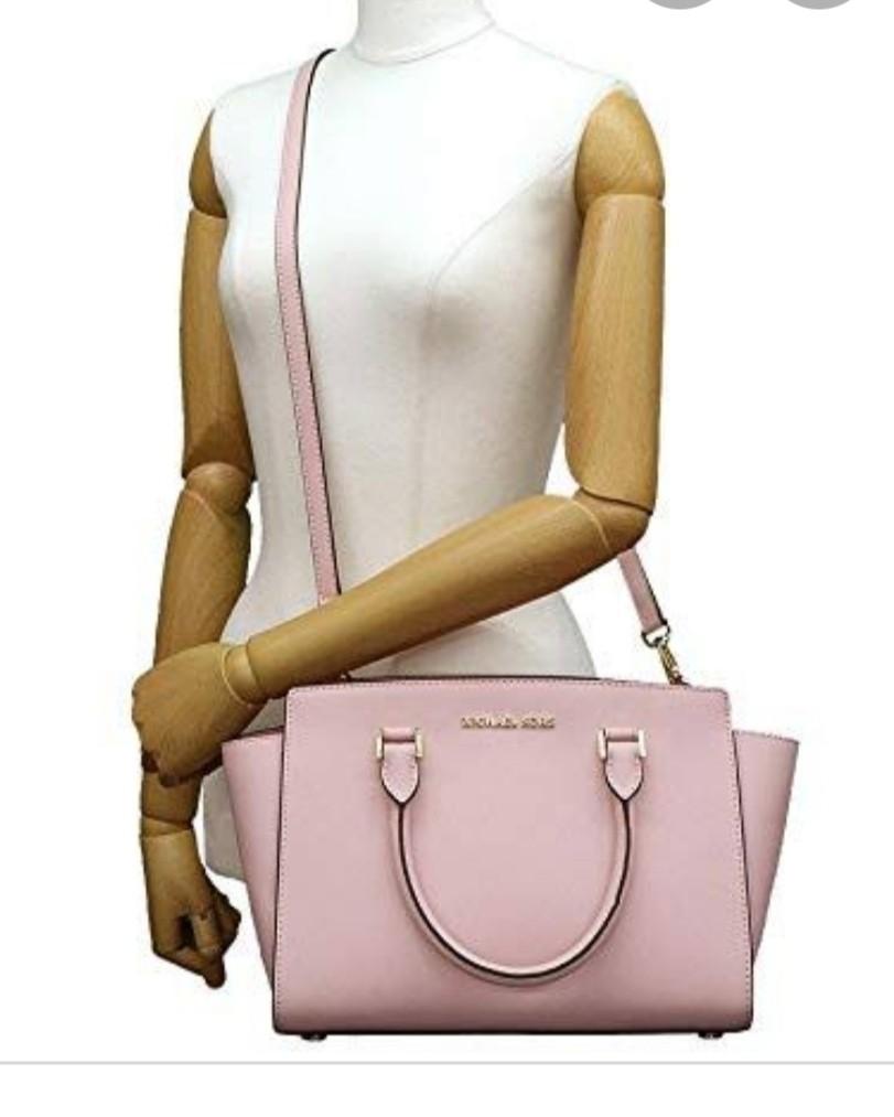 Michael Kors Selma Saffiano Leather Medium Misty Rose Handbag 30S3GLMS2L