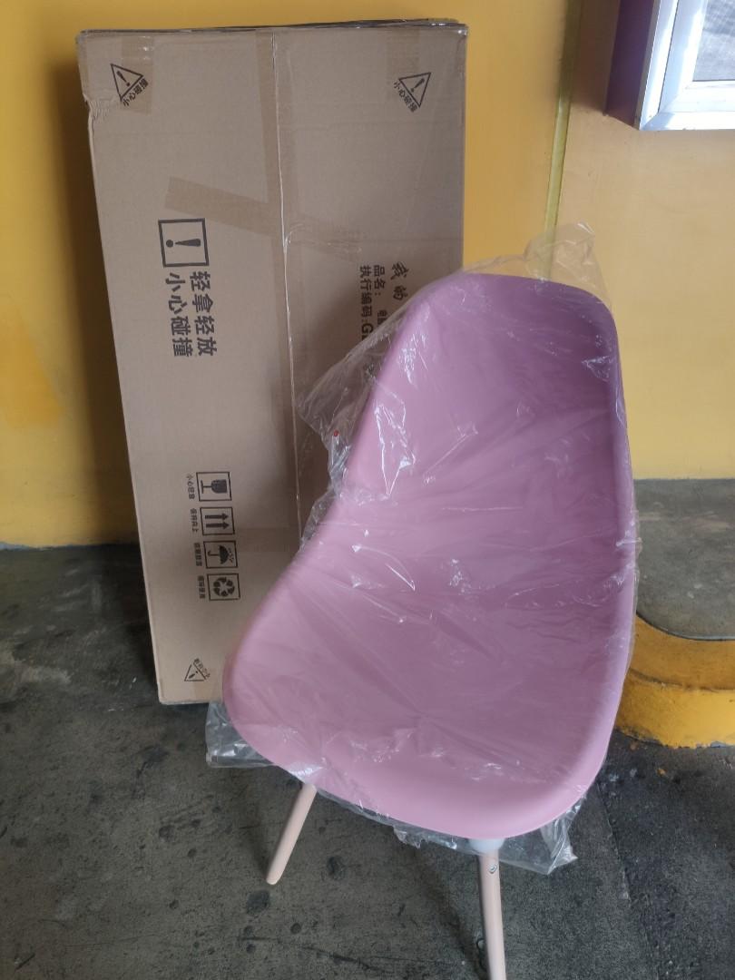 Minimalist Pink Chair (Category: Tables & Sets) located in Mandaluyong City. Submitted by bceshops (Listing ID 1018312072, Image 2). Description: Minimalist Pink Chair 1,499 Only! MOP: BDO,BPI, Gcash Pick Up: Mandaluyong Area.