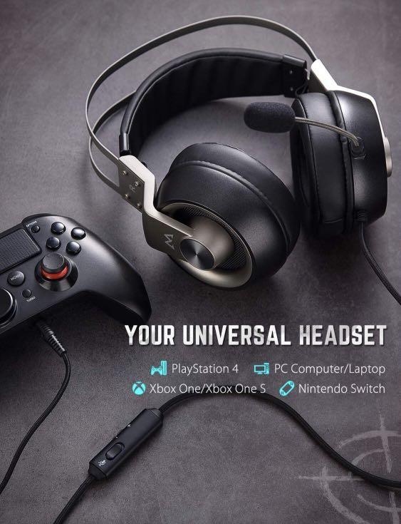 Mpow EG3 Pro Over Ear Gaming Headset for PC PS4 Xbox One