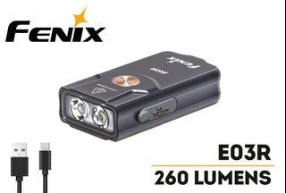 {MPower} Fenix E03R USB 充電 MATCH CA18 LED 260 流明 LED KeyChain Flashlight 匙扣 電筒 - 原裝行貨