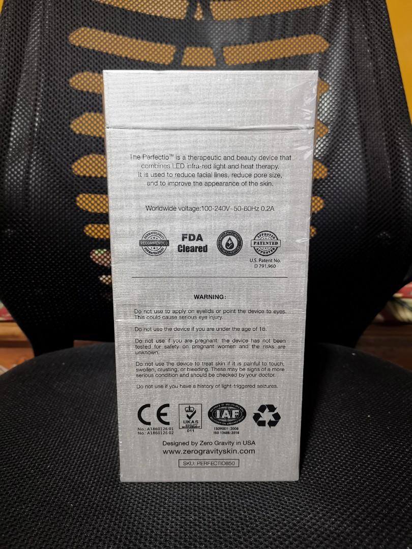 New Perfectio Silver by Zero Gravity (Category: Face Care) located in Marikina City. Submitted by enoughtimeph (Listing ID 1018236209, Image 3). Description: Bought for Php 80,000.00 at Shangri La Plaza today (July 4 2020) Can pass as brand new. Under warranty. Selling it for a lower price. Grab this sacrificial sale now. - PEREFCTIO WILL REJUVENATE YOUR SKIN'S APPEARANCE AND STRUCTURE USING DUAL ACTION TECHNIQUES, RED LED LIGHT, AND TOPICAL HEAT