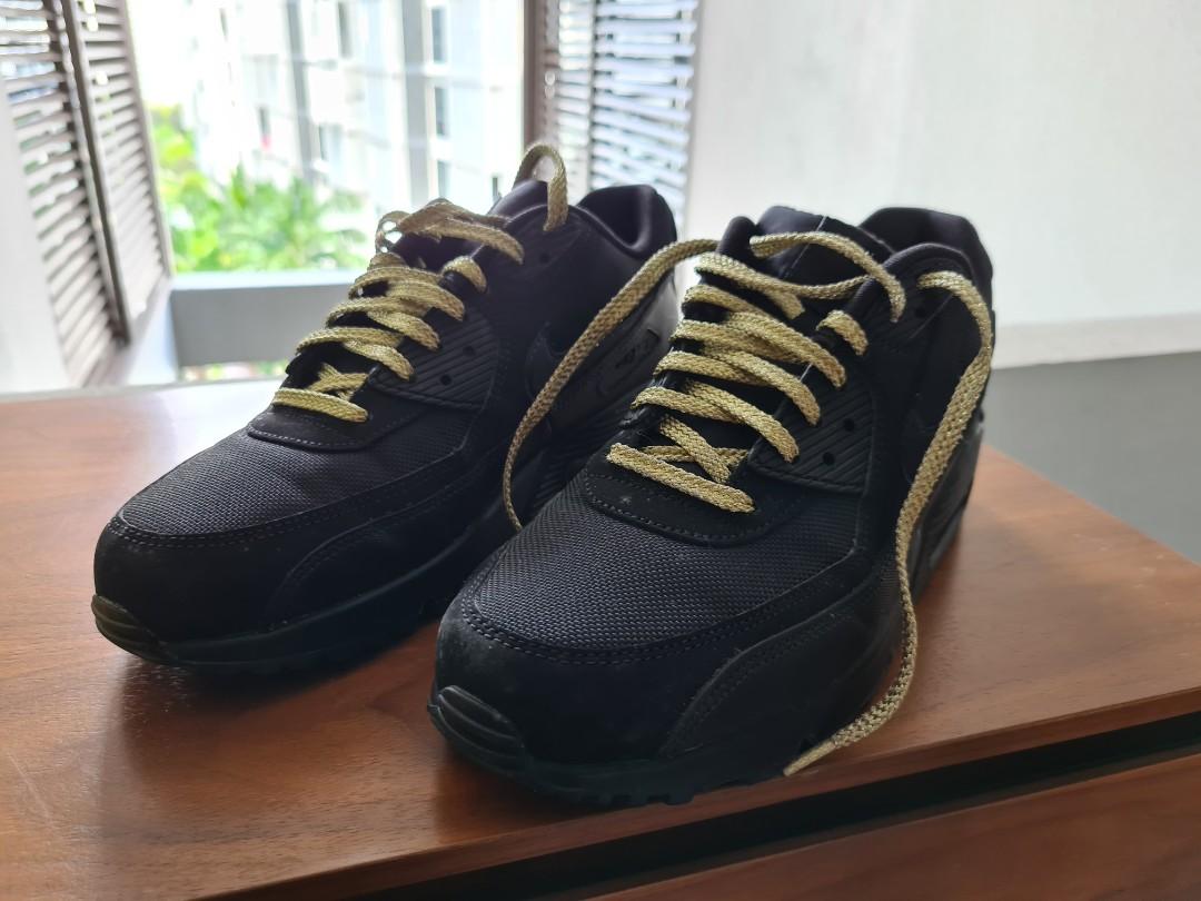 nike air max 90 black and gold