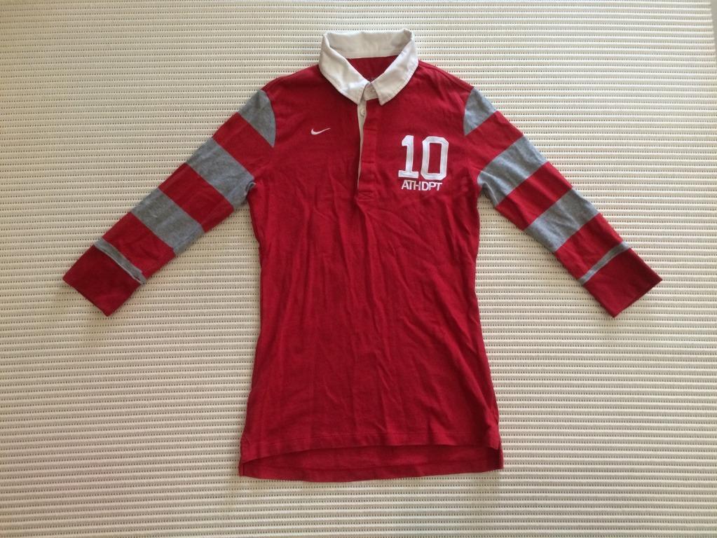 women's red shirt with collar