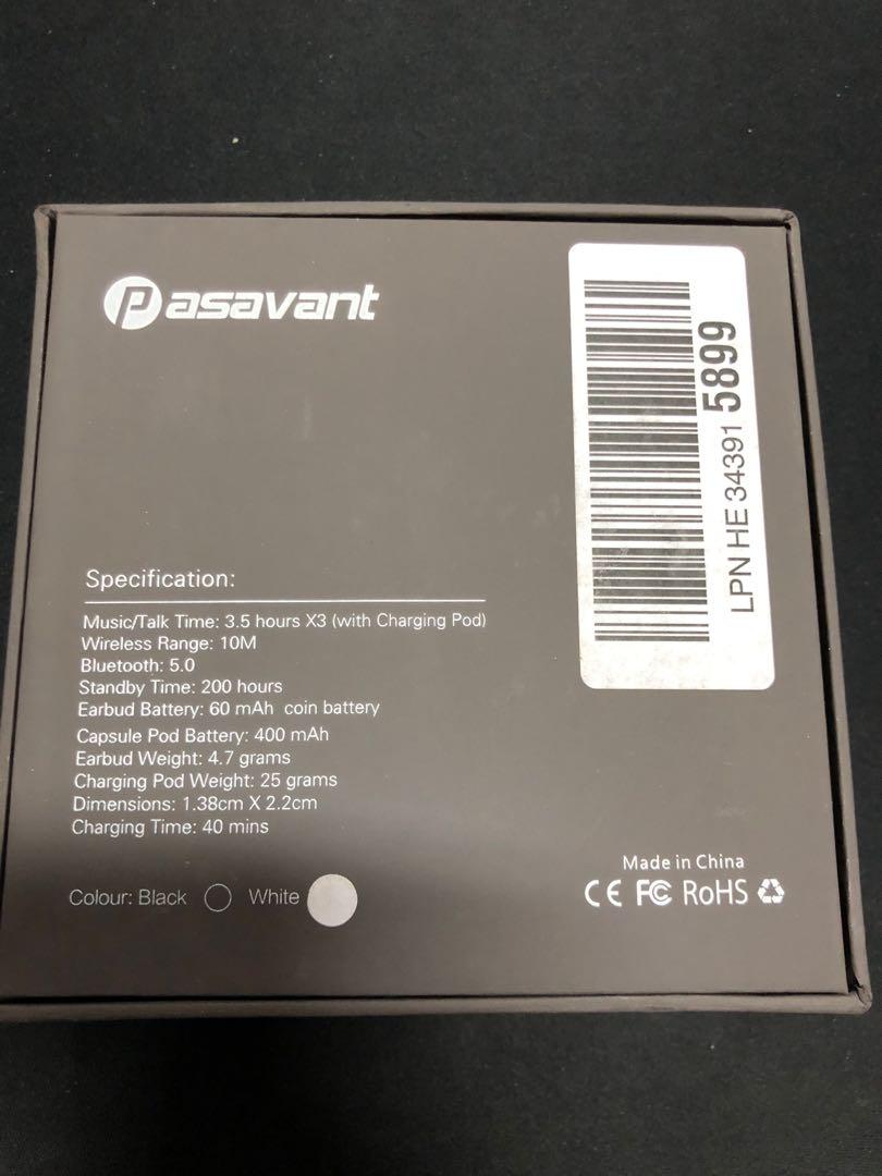 Pasavant Wireless Earbuds Updated Bluetooth 5.0 TWS Wireless
