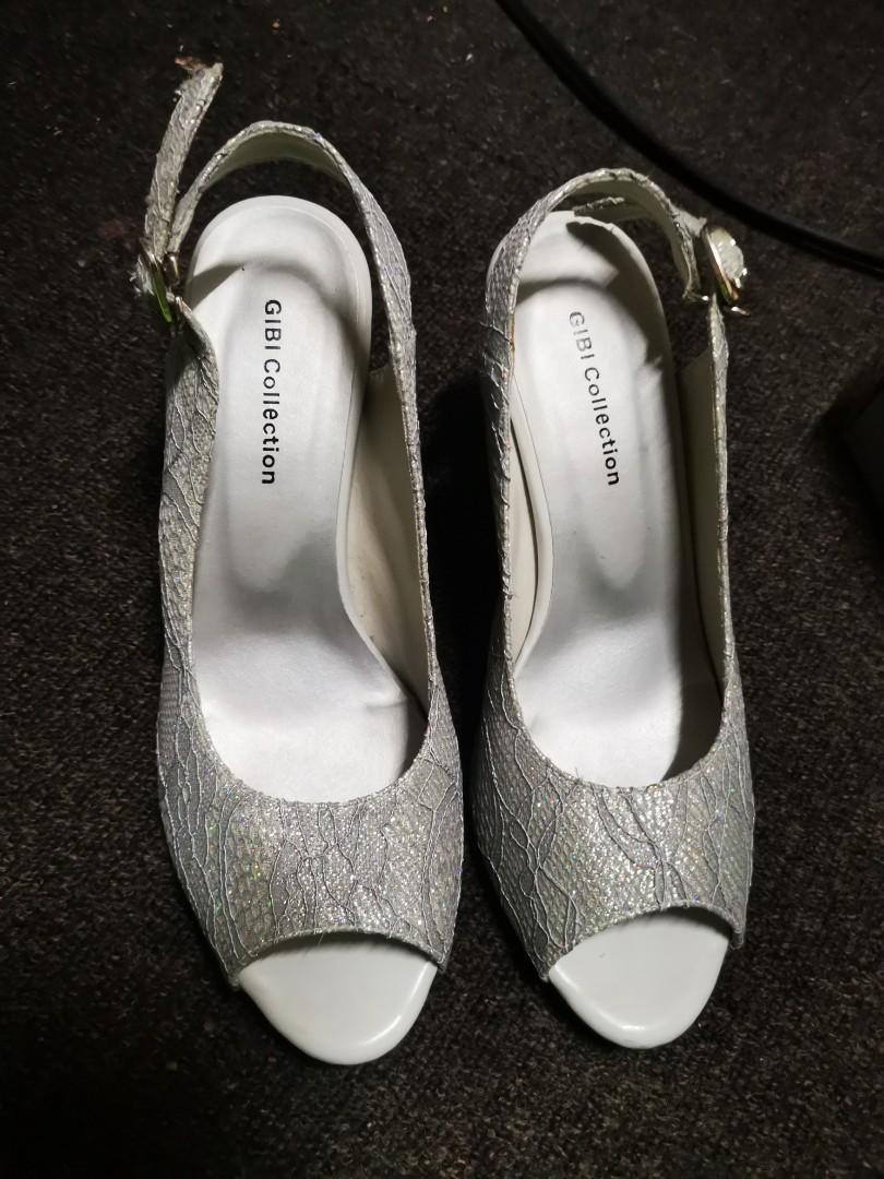 silver lace shoes