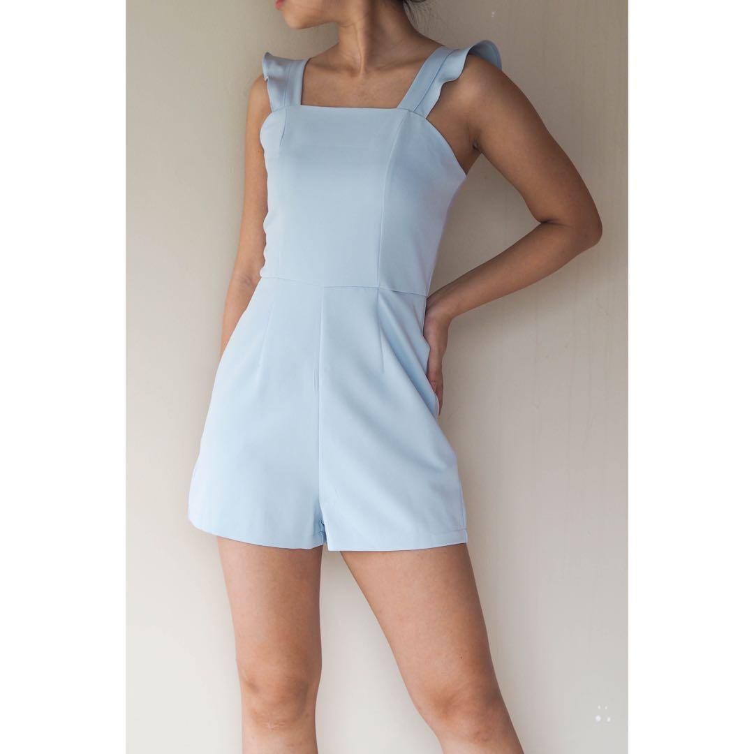 baby blue romper