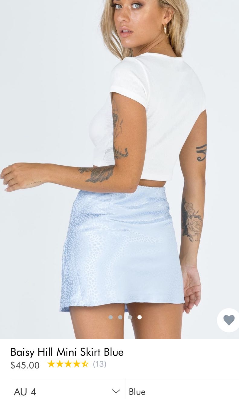 Princess polly satin skirt Clearance