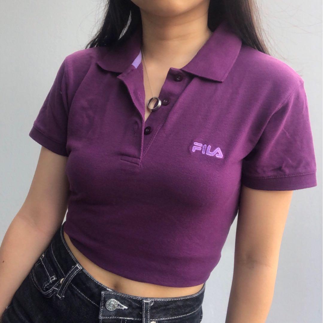 Fila polo womens purple sale