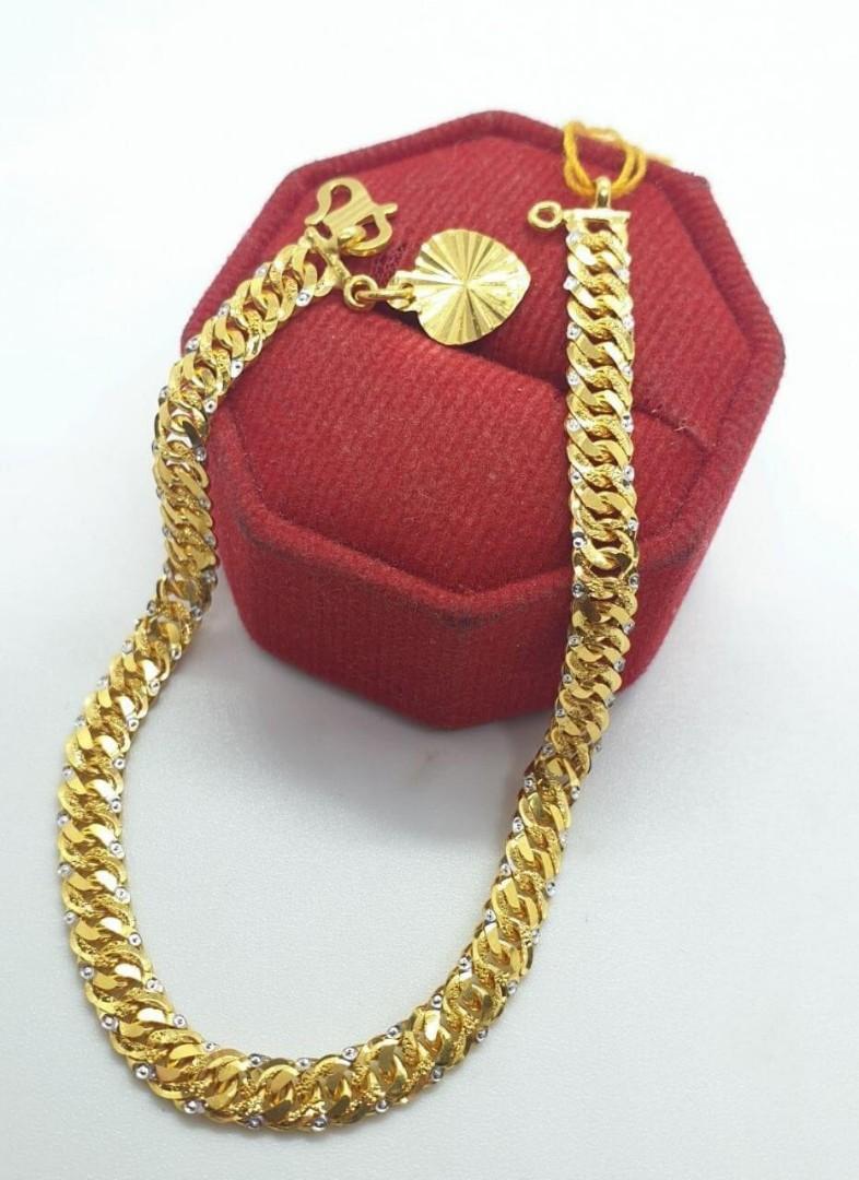 Rantai Tangan Emas 916 Padu Dewasa 18 2cm Women S Fashion Jewellery On Carousell