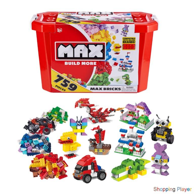 Ready Stock Max Build More Premium Building Bricks Set 759 Bricks Major Brick Brands Compatible Toys Games Blocks Building Toys On Carousell - roblox series 4 mystery pack brick cube