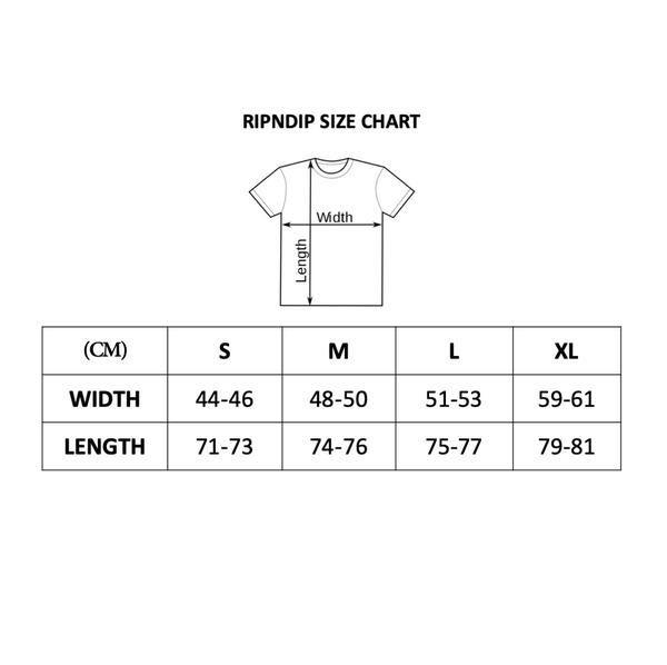 Ripndip tee size chart clearance