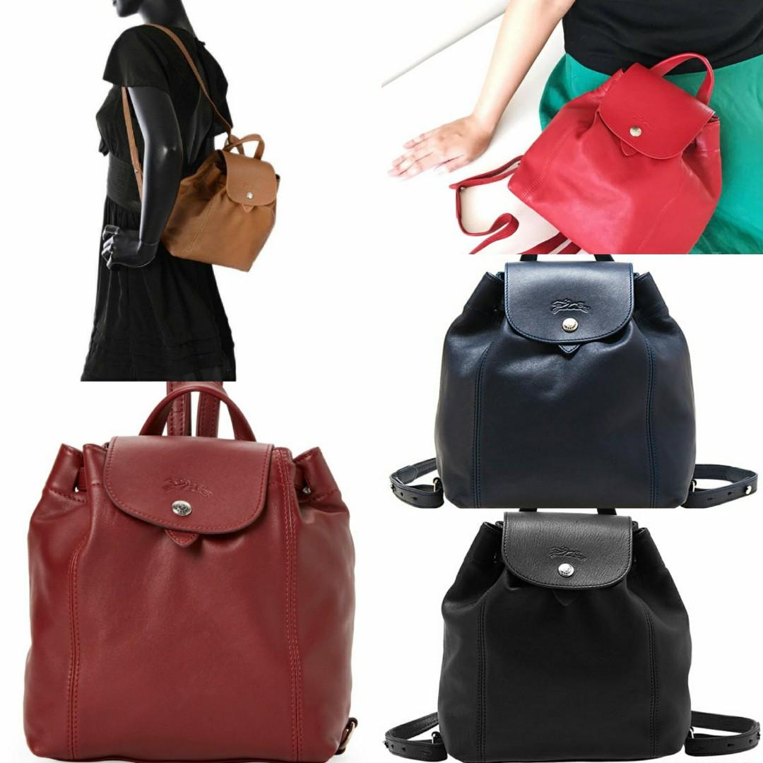 longchamp cuir backpack