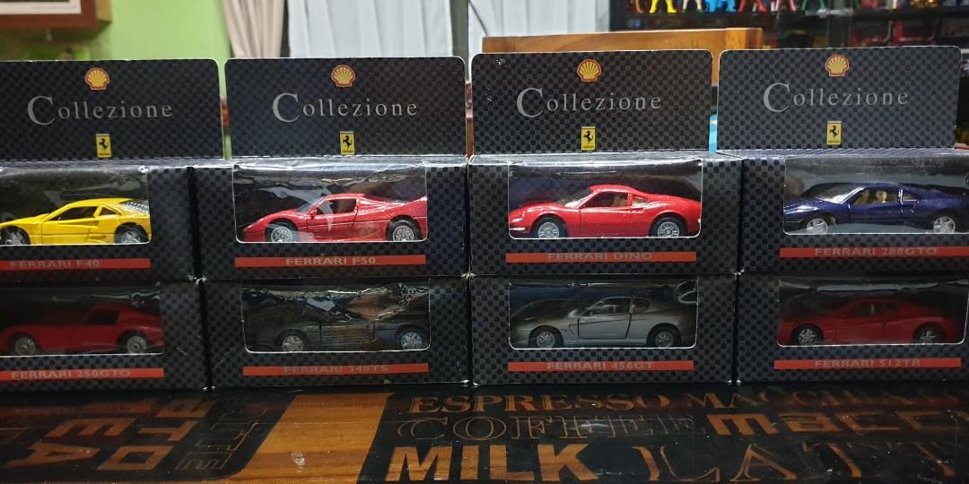 Shell Ferrari Collezione Cars (Category: Vehicle & Diecast Models) located in Muntinlupa City. Submitted by mark_vector (Listing ID 1018265202, Image 1). Description: Complete set of 8 cars 1/43 scale diecast models Very good condition Released by Shell in the 90s Meet up location in Alabang and Binan sreas only..