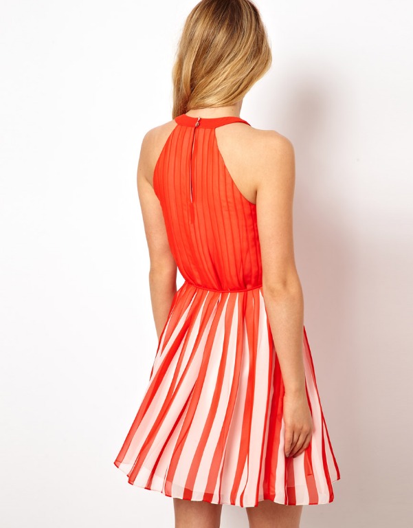 Ted Baker Striped Pleated Dress, size1