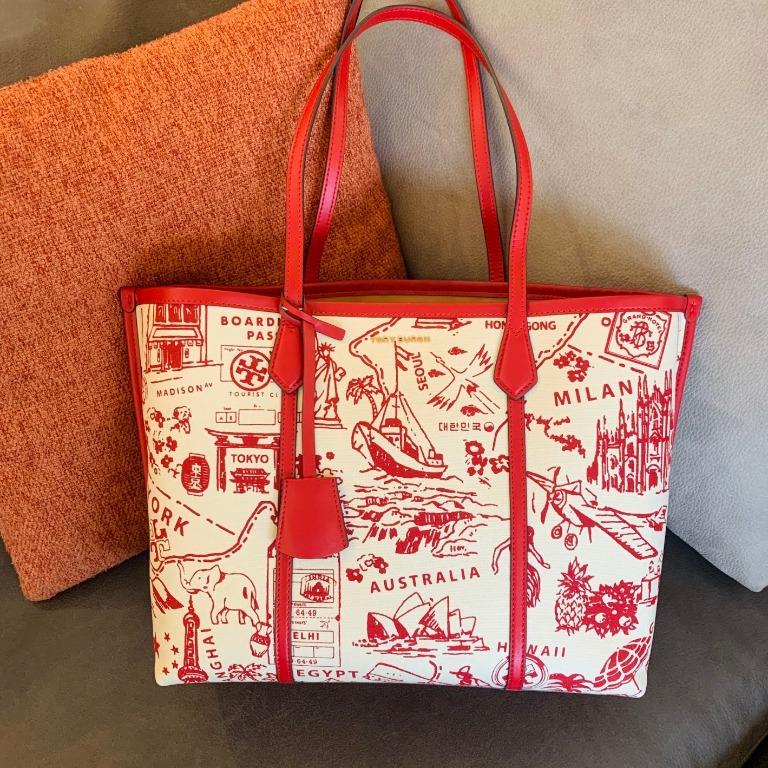 Tory Burch Perry Canvas Triple-Compartment Tote Bag, Women's Fashion, Bags  & Wallets, Tote Bags on Carousell