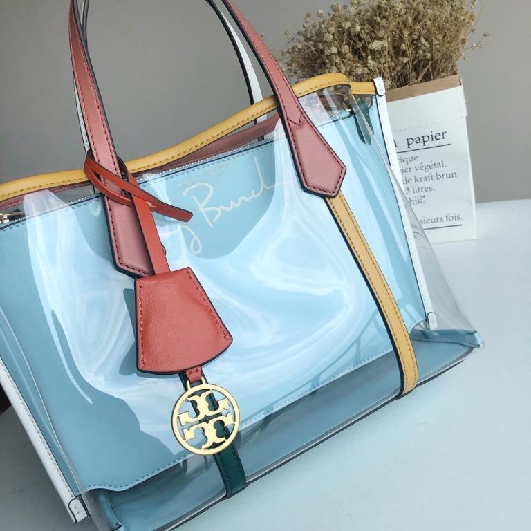 TORY BURCH TRANSPARENT TOTE BAG, Women's Fashion, Bags & Wallets, Tote Bags  on Carousell