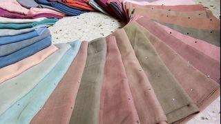 Tudung Bawal Airis Premium Manik Tabur