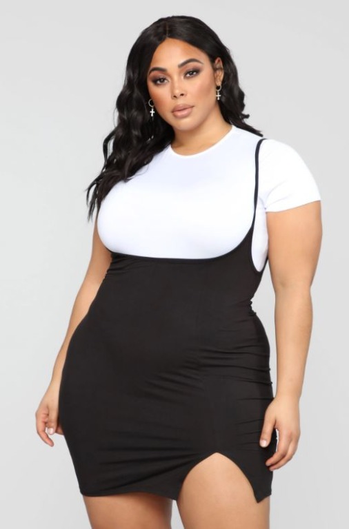 Black outlet underboob dress