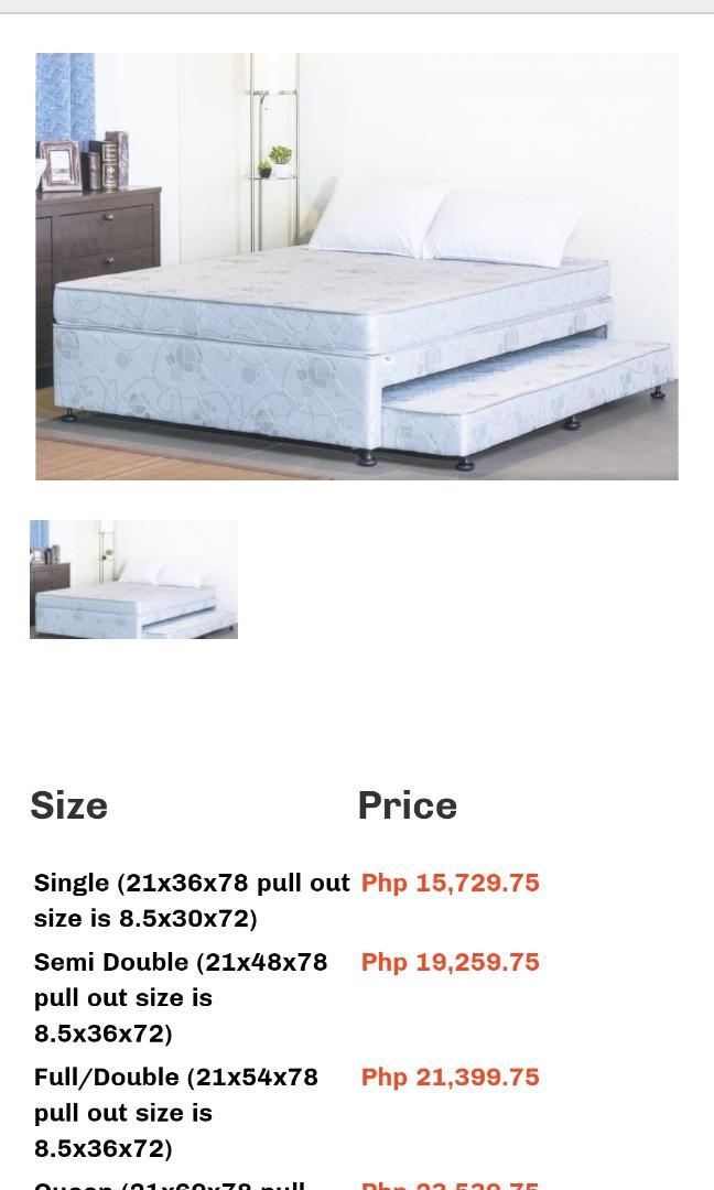 Uratex bed clearance with pull out