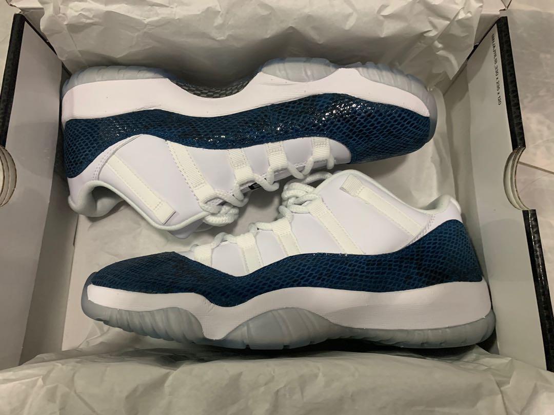 navy snakeskin jordan 11