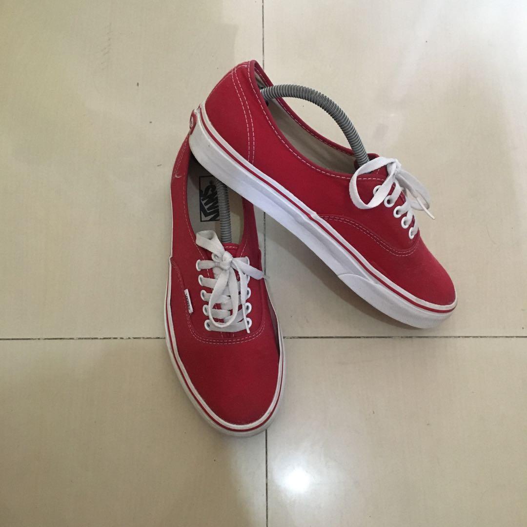 vans authentic red maroon