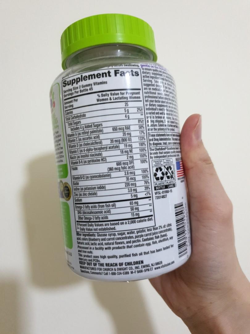 Vitafusion Prenatal gummies, Health & Nutrition, Health ...