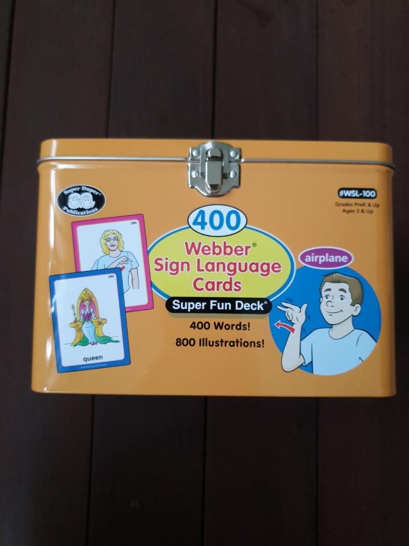 Super Duper Publications Webber Sign Language Cards/Flash Cards/Learning  resources, Everything Else on Carousell