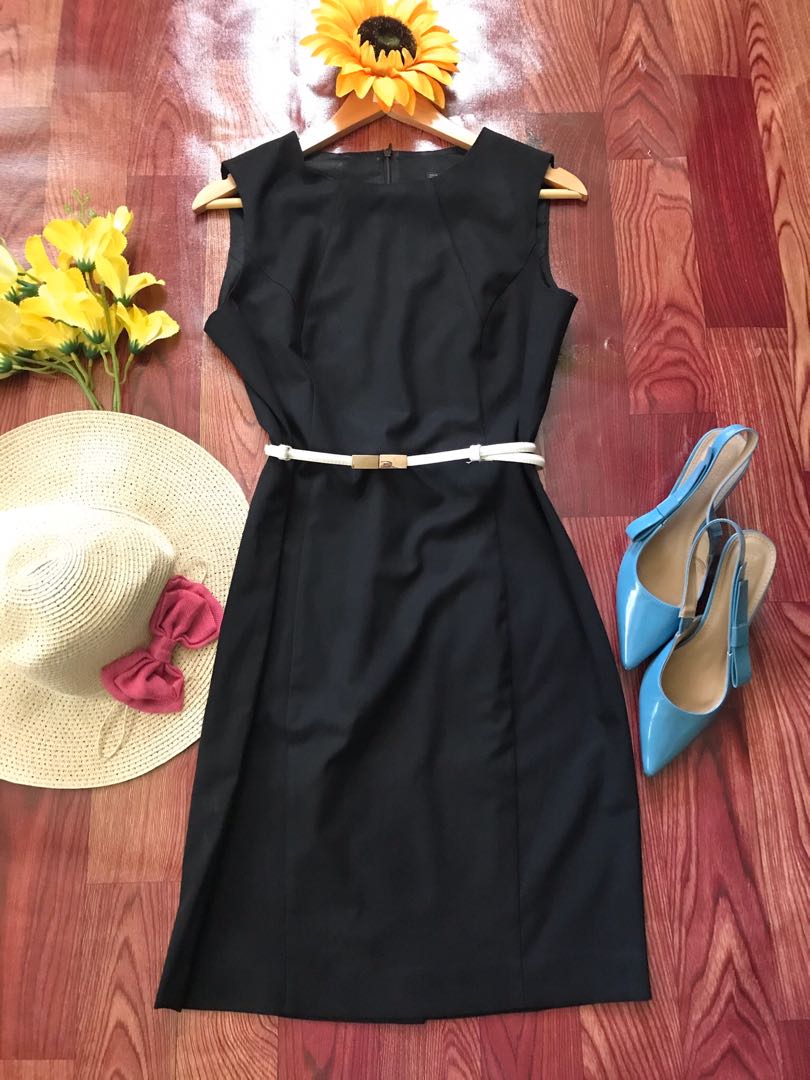 black sheath dress