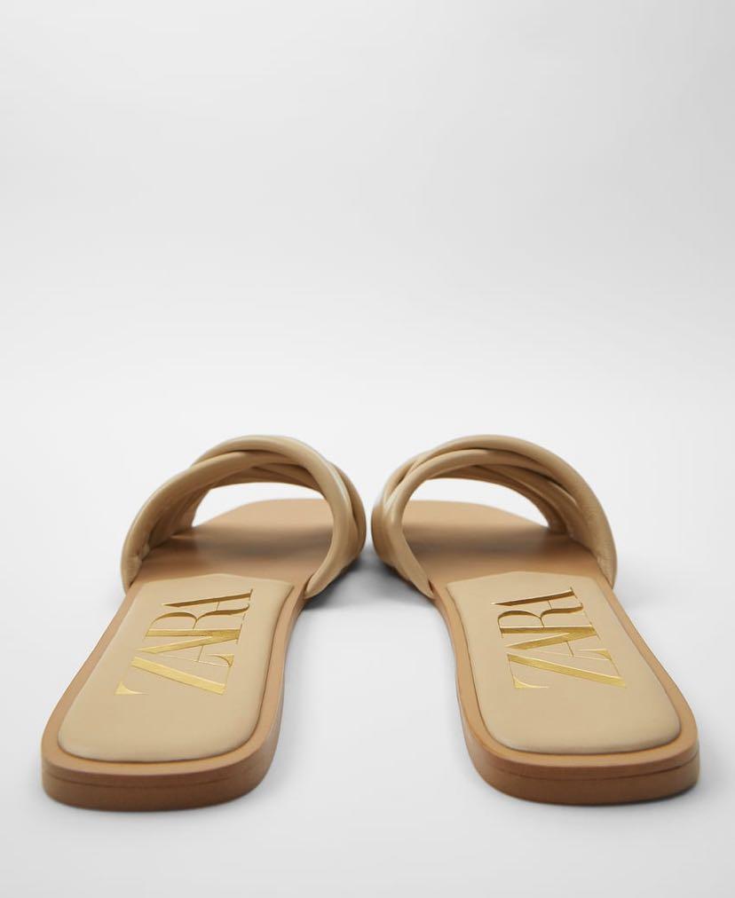 zara leather criss cross sandals