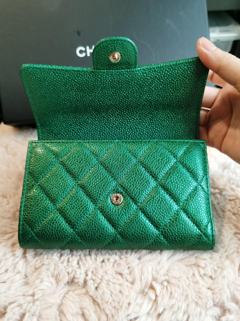 Chanel 18S iridescent emerald green, Luxury, Bags & Wallets on Carousell
