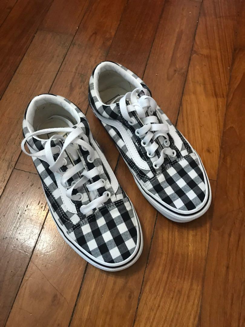 Gingham old skool discount