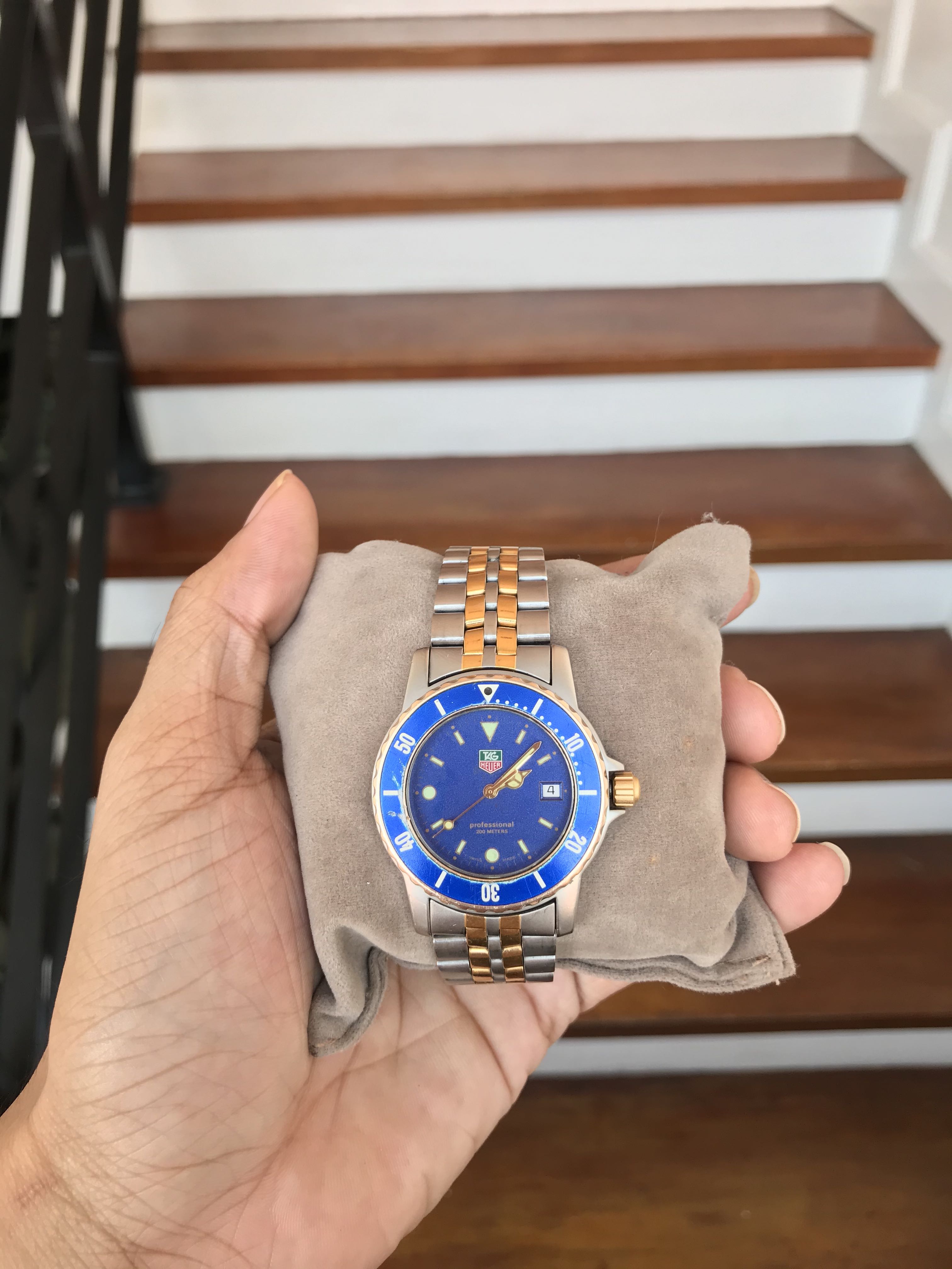 Tag heuer Professional Vintage Submariner Mens size Blue Dial