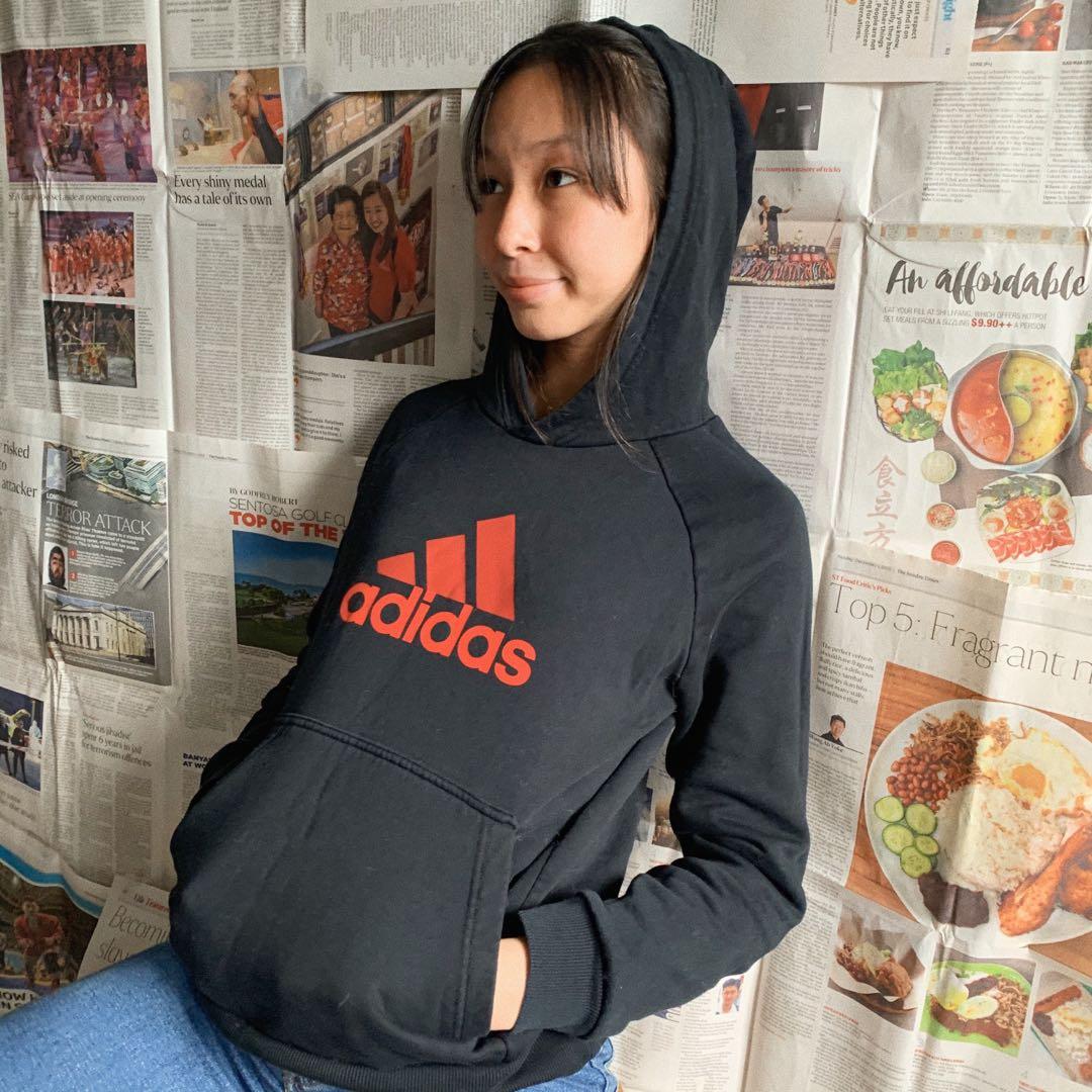 Adidas Black Red Hoodie