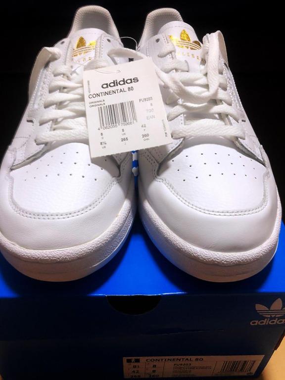 Adidas Continental 80 Cloud White Gold Metallic