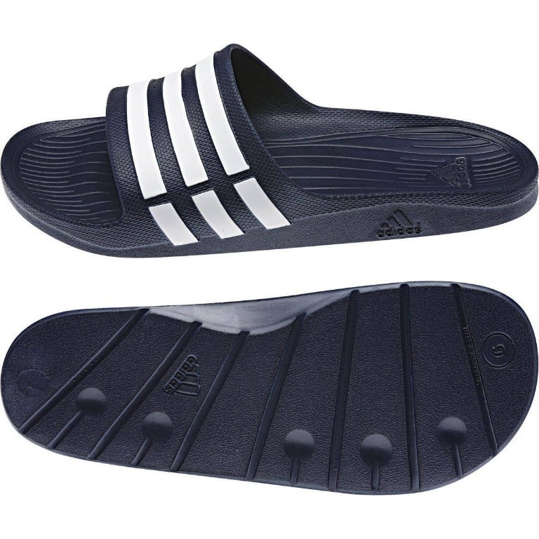 adidas slippers navy blue