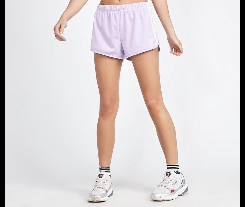 Adidas purple/lilac running shorts 