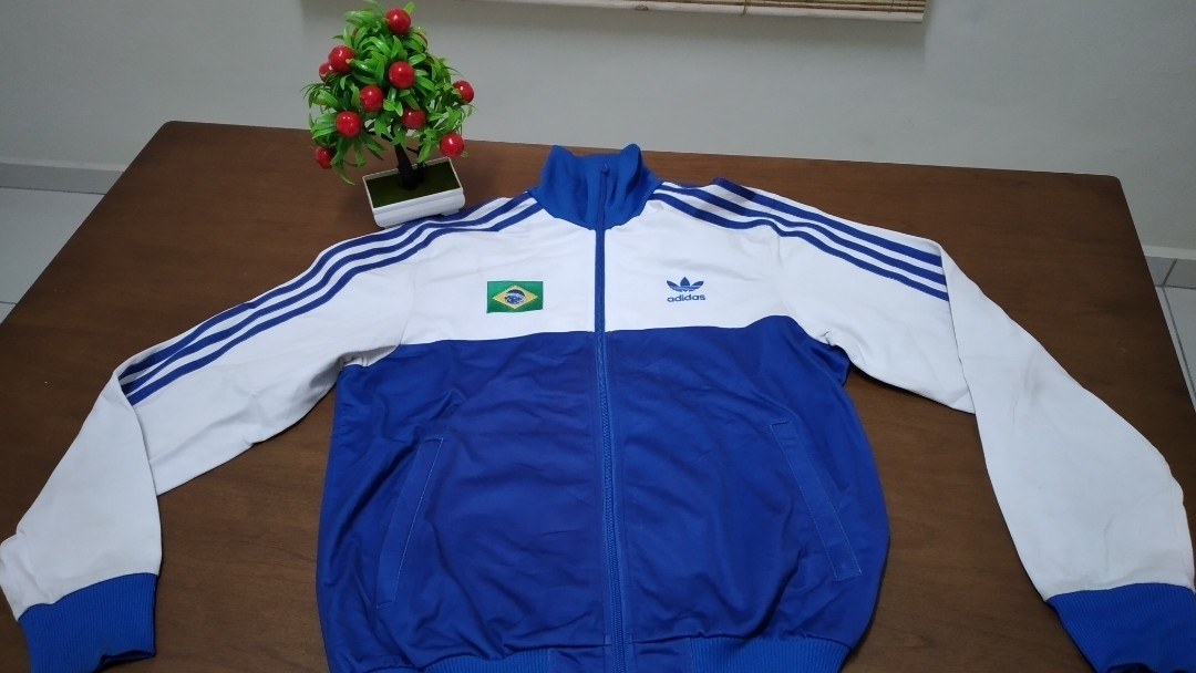 Adidas Rio De Janeiro Brazil Tracktop Jacket Rare Football Sports Top Size  M